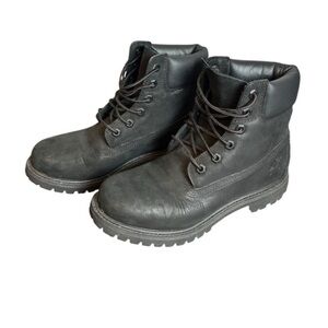 Timberland Black Nubuck Waterproof Premium 6” Boot 7.5